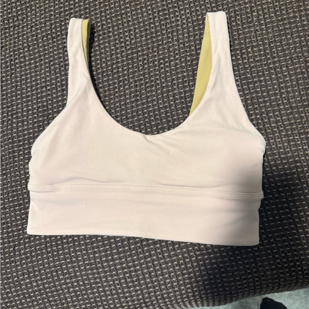 Lululemon Athletica Cream and Yellow Sports Bra